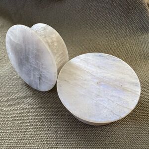Oracle Body Jewelry Mayan flared Moonstone double flared plugs 25mm (1”)